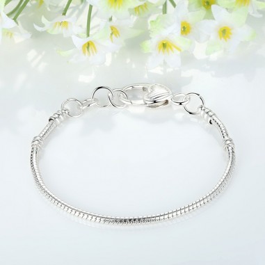 Heart Lock - Bratara placata cu argint