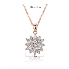 Luxury Flower - Colier placat Rose Gold 2