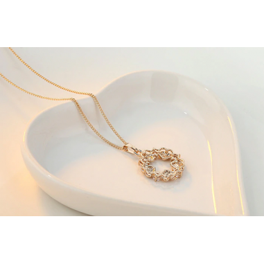 Gold Hearts - Colier placat aur