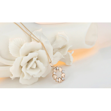 Gold Hearts - Colier placat aur