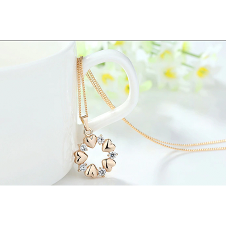 Gold Hearts - Colier placat aur