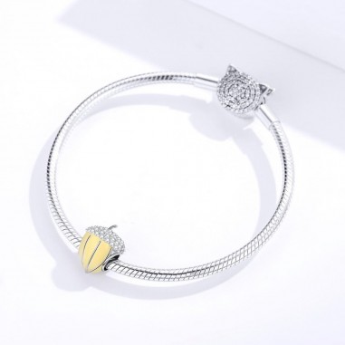 Yellow Pine Cone - Talisman Argint