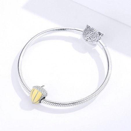 Yellow Pine Cone - Talisman Argint