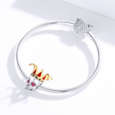 Joker Skull - Talisman argint