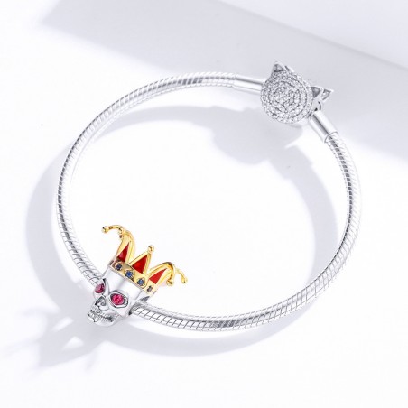 Joker Skull - Talisman argint