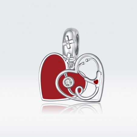 Heart Stethoscope - Talisman argint