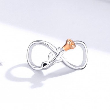 Infinity Love Rose - Talisman argint