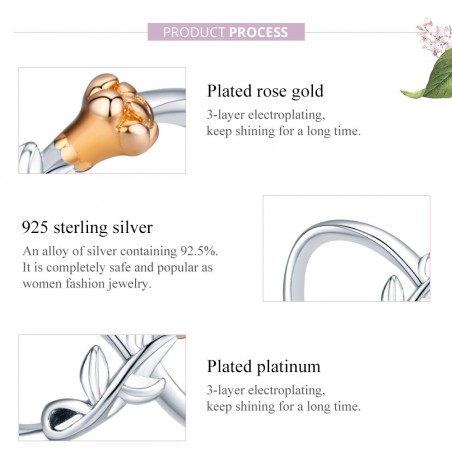 Infinity Love Rose - Talisman argint