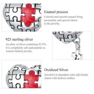 Love Puzzle - Talisman argint