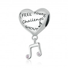 Heart and music - Talisman argint
