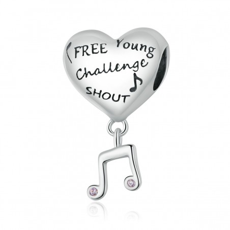 Heart and music - Talisman argint