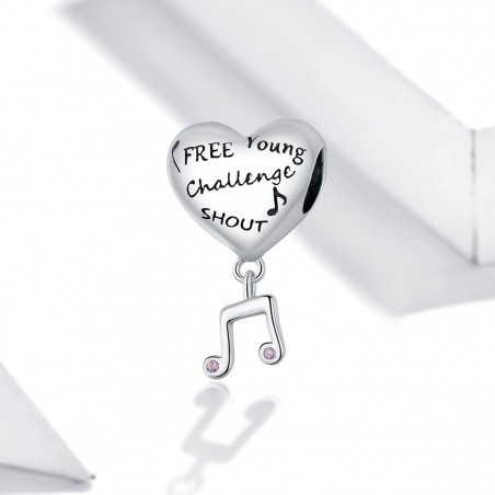 Heart and music - Talisman argint