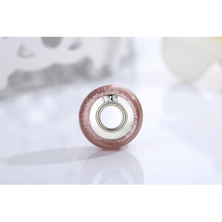 Murano Soft Pink - Talisman argint