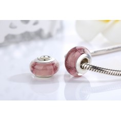 Murano Soft Pink - Talisman argint 2