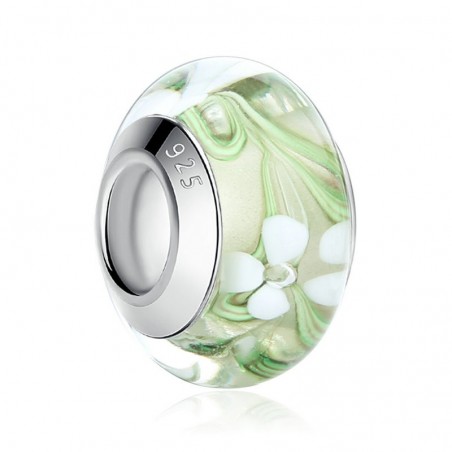Murano Green - Talisman argint