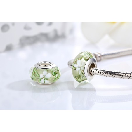 Murano Green - Talisman argint