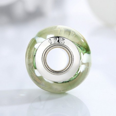 Murano Green - Talisman argint