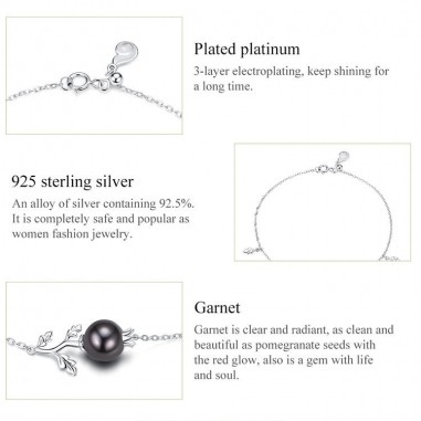 Mysterious Garnet - Bratara argint