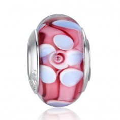 Murano Pink - Talisman argint
