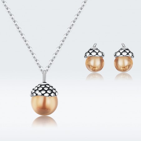 Shining Acorn - Cercei argint