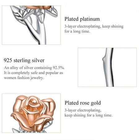 Graceful Rose - Cercei argint