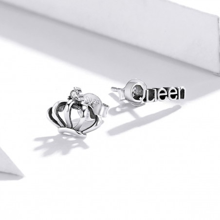 Crown & Queen - Cercei argint