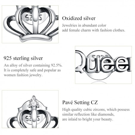 Crown & Queen - Cercei argint