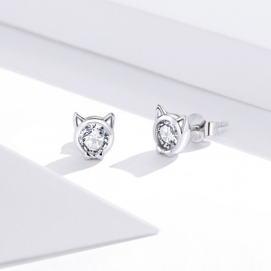 Cute Cat Bows - Cercei argint