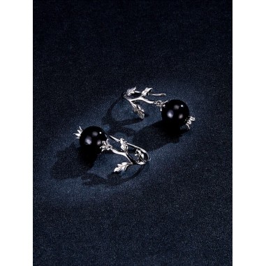 Mysterious Garnet - Cercei argint