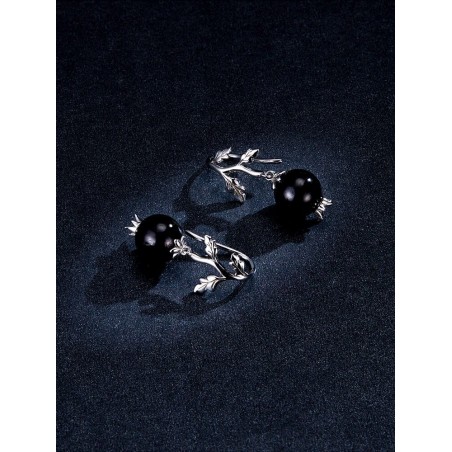 Mysterious Garnet - Cercei argint