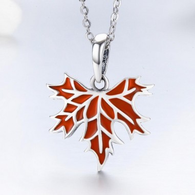 Autumn Maple Leaf - Talisman argint
