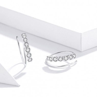 Magical Swirl - Cercei argint