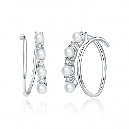 Magical Pearl Swirl - Cercei Argint