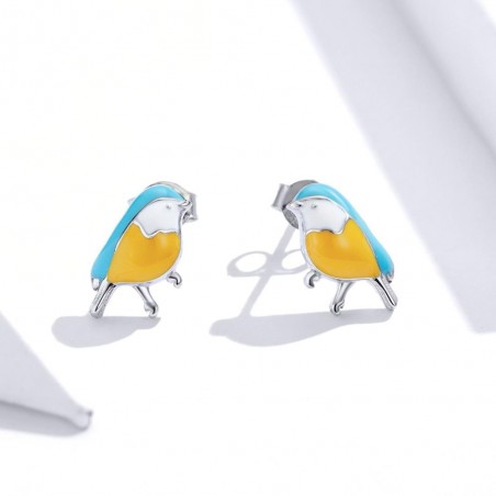 Winter Birds - Cercei argint