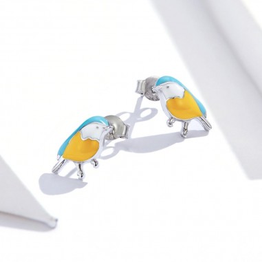 Winter Birds - Cercei argint