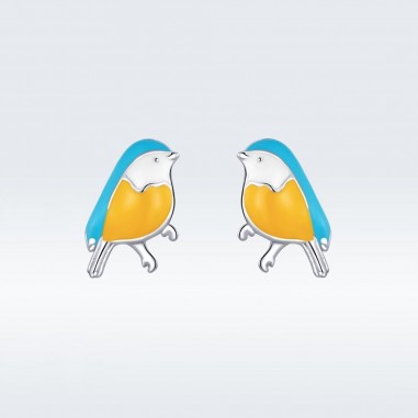 Winter Birds - Cercei argint