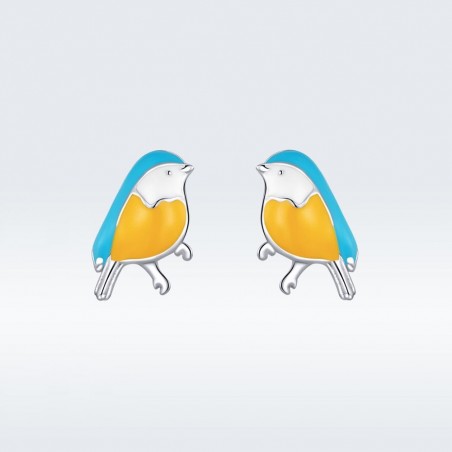 Winter Birds - Cercei argint