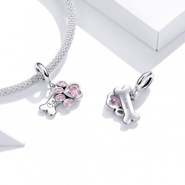 Cute Dog Paw - Talisman argint