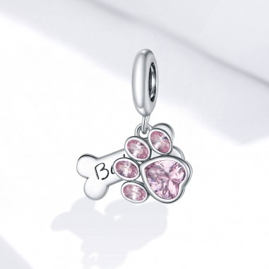 Cute Dog Paw - Talisman argint