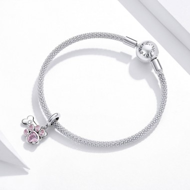 Cute Dog Paw - Talisman argint