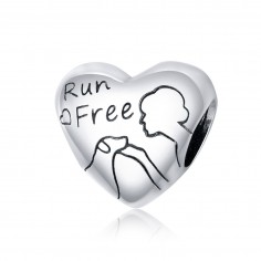 Run Free Heart - Talisman argint