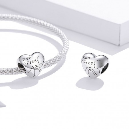 Run Free Heart - Talisman argint