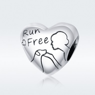 Run Free Heart - Talisman argint
