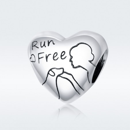 Run Free Heart - Talisman argint