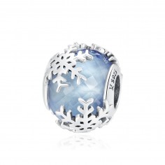 Crystal Snowflake - Talisman argint Murano
