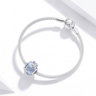 Crystal Snowflake - Talisman argint Murano