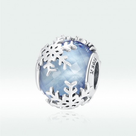Crystal Snowflake - Talisman argint Murano
