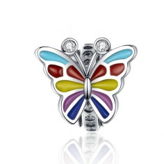 Colorful Butterfly - Distantier argint