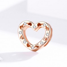 Heart Shape - Talisman argint rose gold Flat 2
