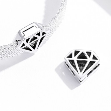 Shape of Diamond - Talisman argint Flat